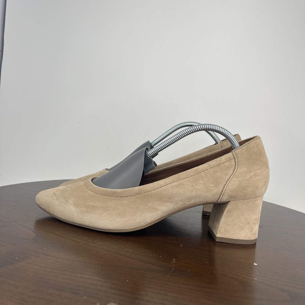 Paul Green Yvette Pump Heel Shoes Women's 6.5 ‎ Tan Suede Leather Pointed Toes
